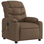 vidaXL Fauteuil de massage inclinable Marron Tissu