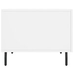 vidaXL Table basse blanc 50x50x40 cm bois d'ingénierie