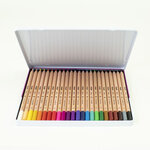 Crayons de couleur mine épaisse Ø 3 5 mm hexagonaux Boite métallique 24 pièces