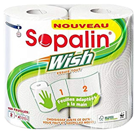 Sopalin Wish Essuie-tout 2 Rouleaux (lot de 3)