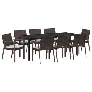 vidaXL Ensemble de 5 Marron et crème