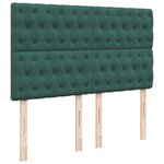 vidaXL Sommier à lattes de lit et matelas Vert foncé 140x190cm Velours