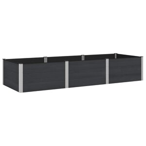 vidaXL Jardinière surélevée Noir 300 x 100 x 54 cm