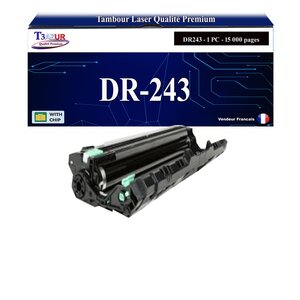 T3AZUR - Kit Tambour compatible avec Brother DR243 pour Brother DCP-L3510CDW  DCP-L3550CDW - 18 000 pages -T3AZUR