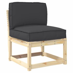 vidaXL Set de coussins de palette 2 Pièces Noir 60 x 60 x 12 cm