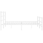 vidaXL Cadre de lit métal sans matelas et pied de lit blanc 200x200 cm