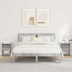 vidaXL Table de chevet 2 pc Gris béton 41 x 40 x 45 cm