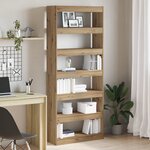 vidaXL Bibliothèque/Cloison en Chêne 80x30x198 cm