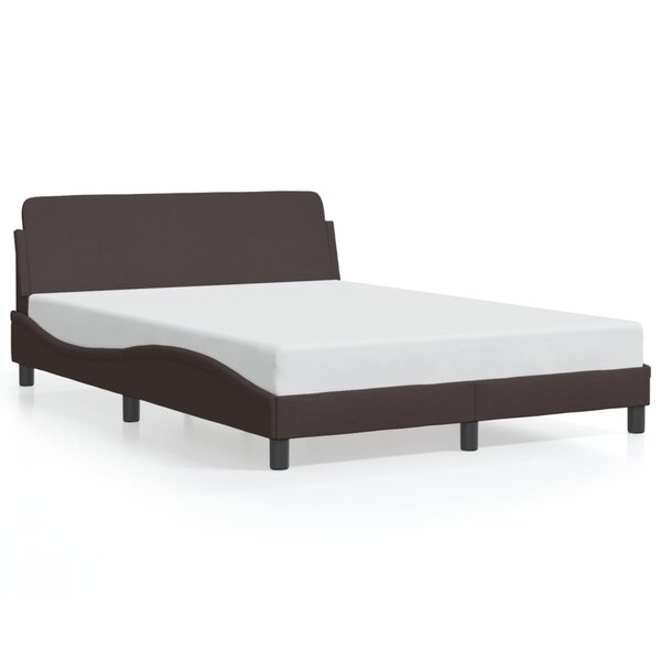 vidaXL Cadre de lit sans matelas marron foncé 120x200 cm tissu