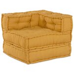 vidaXL Canapé modulaire 4 Pièces Jaune tissu