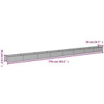 vidaXL Lit surélevé de jardin 770x50x36 cm acier corten