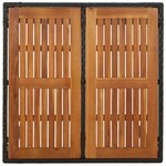 vidaXL Ensemble à manger de jardin coussins 5Pièces Noir Résine tressée