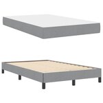 vidaXL Lit à ressorts avec matelas Gris clair 120 x 200 cm tissu
