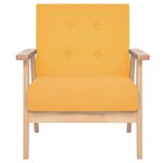 vidaXL Ensemble de canapé 2 Pièces Tissu jaune