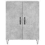 vidaXL Buffet gris béton 69 5x34x90 cm bois d'ingénierie