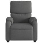 vidaXL Fauteuil inclinable de massage gris foncé tissu