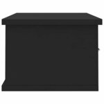 vidaXL Étagère murale avec tiroirs noir 60x26x18 5cm Bois d'ingénierie