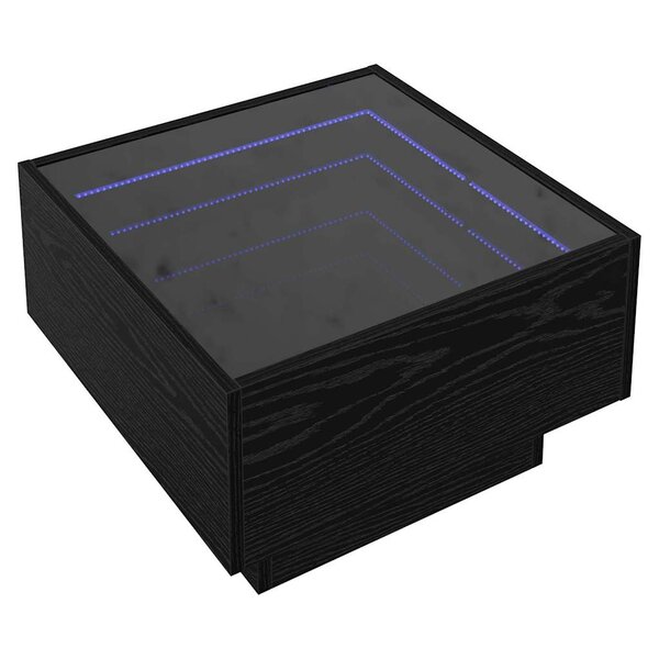 vidaXL Table basse Chêne noir 50 x 50 x 30 cm Bois d'ingénierie