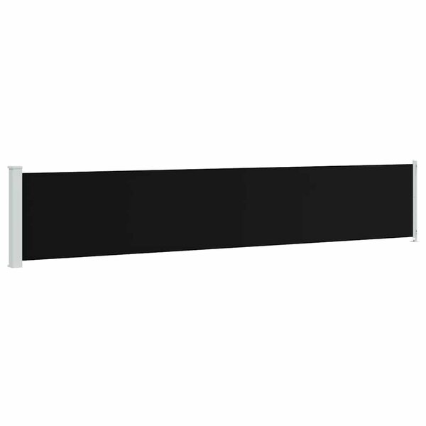 vidaXL Auvent latéral rétractable de patio 117x600 cm Noir