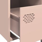vidaXL Tables de chevet 2 Pièces rose 35x39x43 5 cm acier