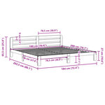 vidaXL Cadre de lit sans matelas 180x200 cm bois massif de pin