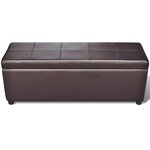 vidaXL Banc long de rangement bois marron