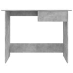 vidaXL Bureau Gris béton 100x50x76 cm Bois d’ingénierie