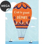 Carte départ montgolfière 3d - draeger paris