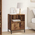 vidaXL Table de chevet Bois ancien 49 x 36 x 61 cm Bois d'ingénierie