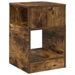 vidaXL Table d'appoint Chêne fumé 30 5 x 30 x 45 cm Bois d'ingénierie