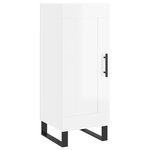 vidaXL Buffet Blanc brillant 34 5x34x90 cm Bois d'ingénierie