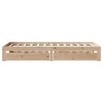 vidaXL Cadre de lit avec tiroirs sans matelas 75x190 cm