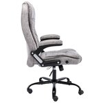 vidaXL Chaise de bureau gris clair similicuir daim