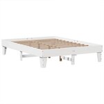 vidaXL Cadre de lit sans matelas blanc 140x200 cm bois de pin massif
