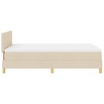 vidaXL Lit boxspring avec matelas Crème 120 x 190 cm tissu