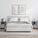 vidaXL Table de chevet avec tiroir 2 Pièces Gris Sonoma 39 5 x 30 x 50 cm