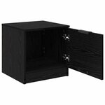 vidaXL Armoire de lit 2 Pièces Chêne noir 40 x 39 x 40 cm