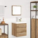 vidaXL Ensemble de mobilier de salle de bain 2 Pièces Chêne artisanal