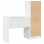 vidaXL Bureau avec tiroir avec étagère avec stockage 2 Pièces Blanc