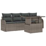 vidaXL Ensemble de canapé de jardin 5 pc 4-Nombre de places Gris
