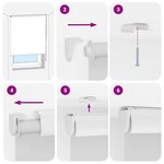 vidaXL Store enrouleur de douche avec cassette largeur du tissu 66 cm