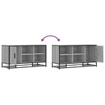 vidaXL Banc à chaussures sonoma gris bois d'ingénierie et métal