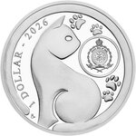 Monnaie ABYSSINIAN Cat Breeds 1 Oz Argent 1$ Niue 2026 (PRÉCOMMANDE)