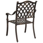 vidaXL Chaise de jardin 2 Pièces Bronze 55 x 56 5 x 91cm Aluminium
