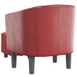 vidaXL Fauteuil avec repose-pied rouge bordeaux similicuir