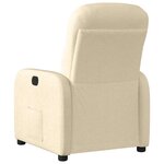 vidaXL Fauteuil inclinable Crème Tissu