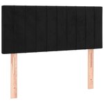 vidaXL Sommier à lattes de lit avec matelas et LED Noir 90x200 cm