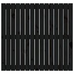 vidaXL Tête de lit murale Noir 95 5x3x90 cm Bois massif de pin