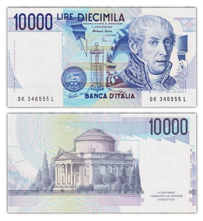 Billet de collection 10000 lire 1984 italie - neuf - p112d