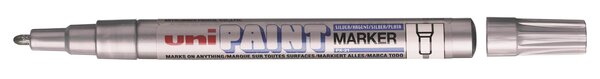 Marqueur PAINT Marker PX21 Pointe conique fine 0,8 - 1,2mm Argent x 12 UNI-BALL